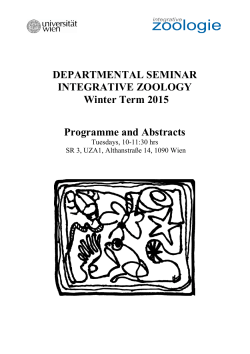 Abstract Booklet - Integrative Zoology