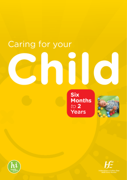Caring for your child 6 months - 2 years