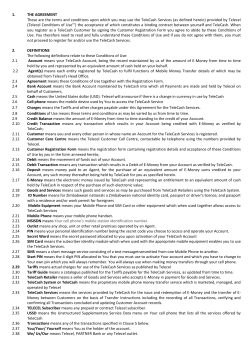 telecash customer terms and condition