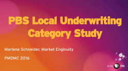 PBS Local Underwriting Category Study
