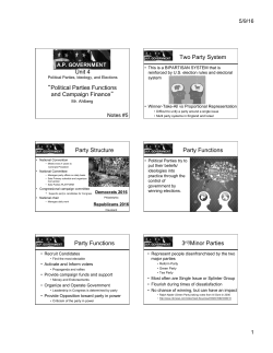 Unit 1-Notes #5 (Parties and Functions)
