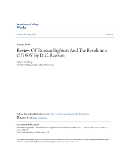Review Of "Russian Rightists And The Revolution Of 1905