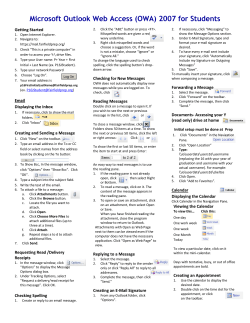 Microsoft Outlook Web Access (OWA) 2007 for