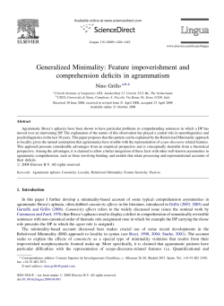 Generalized Minimality: Feature impoverishment and