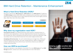 IBM Hard Drive Retention - Maintenance Enhancement