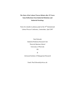 Remarks on the State of the Labour Process Debate