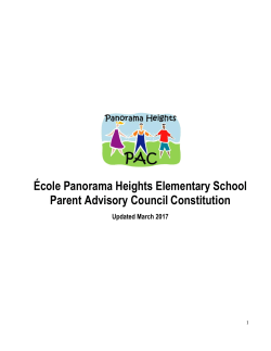 here - &Eacute;cole Panorama Heights Elementary School Parent Advisory