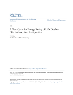 A New Cycle for Energy Saving of LiBr Double - Purdue e-Pubs