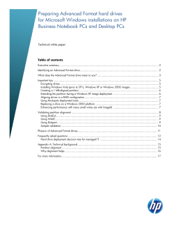 Preparing Advanced Format hard drives
