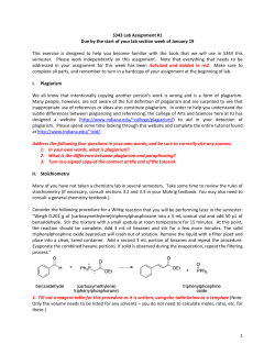 1 S343 Lab Assignment #1 Due by the start of your lab section week