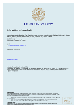 Solar radiation and human health