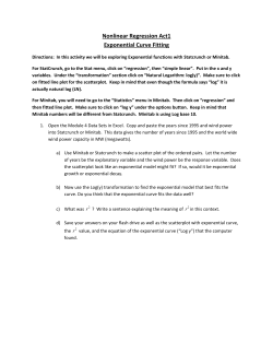 Nonlinear Regression Act1 Exponential Curve Fitting