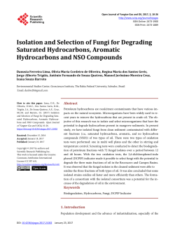 Isolation and Selection of Fungi for Degrading Saturated