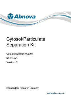 Cytosol/Particulate Separation Kit