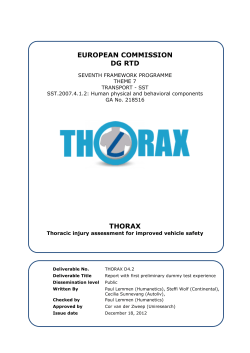 D4.2 - FINAL - Report with first preliminary dummy testing