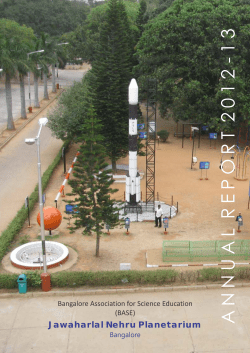 Annual Report 2012-13 - Jawaharlal Nehru Planetarium