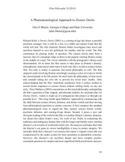 A Phenomenological Approach to Donnie Darko - Film