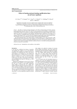 Effects of heating and post-heating equilibration times on soil water