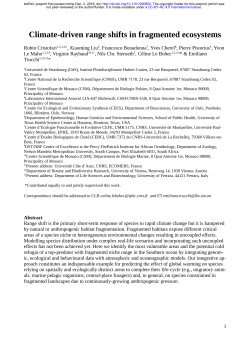Climate-driven range shifts in fragmented ecosystems