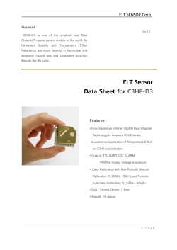 ELT Sensor Data Sheet for C3H8-D3