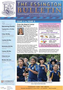 Year 3 to Year 5 - The Essington Weekly Bulletin