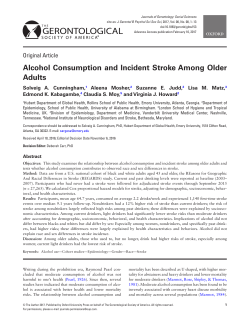Alcohol Consumption and Incident Stroke Among Older Adults