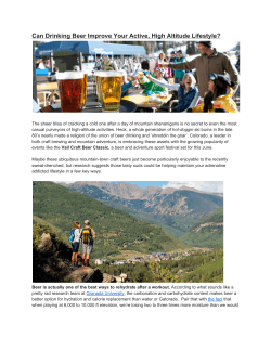Can Drinking Beer Improve Your Active, High Altitude Lifestyle?