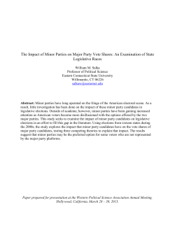The Impact of Minor Parties on Major Party Vote Shares