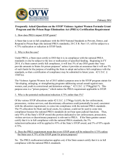 Frequently Asked Questions on the STOP Violence