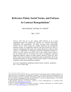 Reference Points, Social Norms, and Fairness in Contract