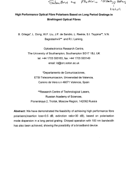 High Performance Optical Fibre Polarisers Based on Long Period