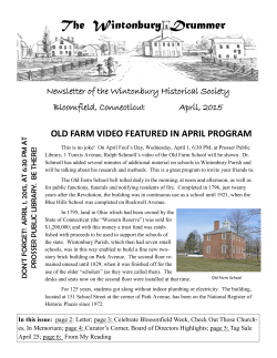April 2015 Wintonbury Drummer - Wintonbury Historical Society
