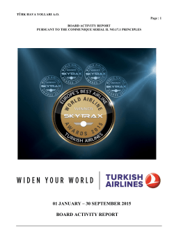 30 september 2015 board activity report