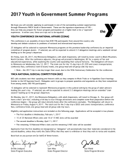 2017 Youth in Government Summer Programs