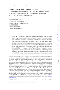 improving survey participation cost effectiveness of callbacks to