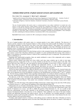 Antimicrobial activity of plant natural extracts and essential oils