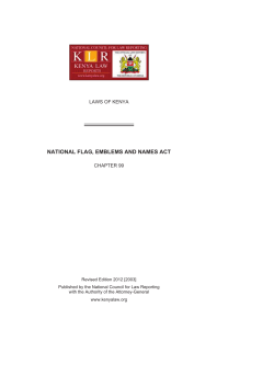 national flag, emblems and names act
