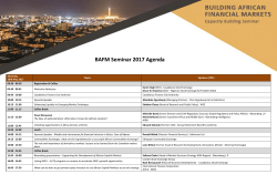 BAFM Seminar 2017 Agenda