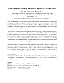 Crystal Structures and Properties of New Compounds in Mgo