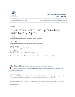 In Situ Observations on Three Species of Large-Finned