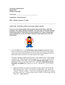 Federal Statutes Assignment