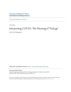 Interpreting COGSA: The Meaning of "Package"