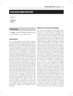 Paleoclimatology
