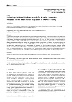 Evaluating the United Nation`s Agenda for Atrocity