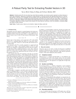 A Robust Parity Test for Extracting Parallel Vectors in 3D