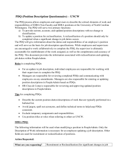 PDQ (Position Description Questionnaire) &ndash; UNCW