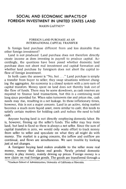 social and economic impacts of foreign investment in united states