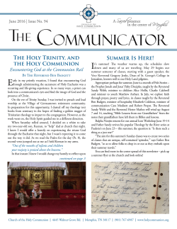 June 2016 - Church of the Holy Communion