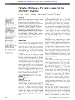 Parasitic infections of the lung: a guide for the respiratory