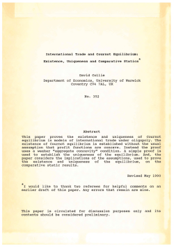 International Trade and Cournot Equilibrium